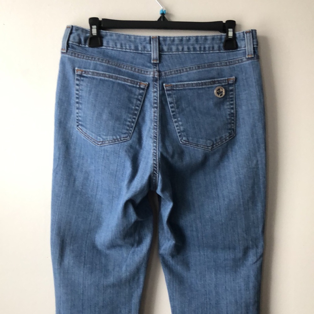Boston Proper High Rise Bootcut Medium Wash Jeans size 8 Short - Picture 7 of 10